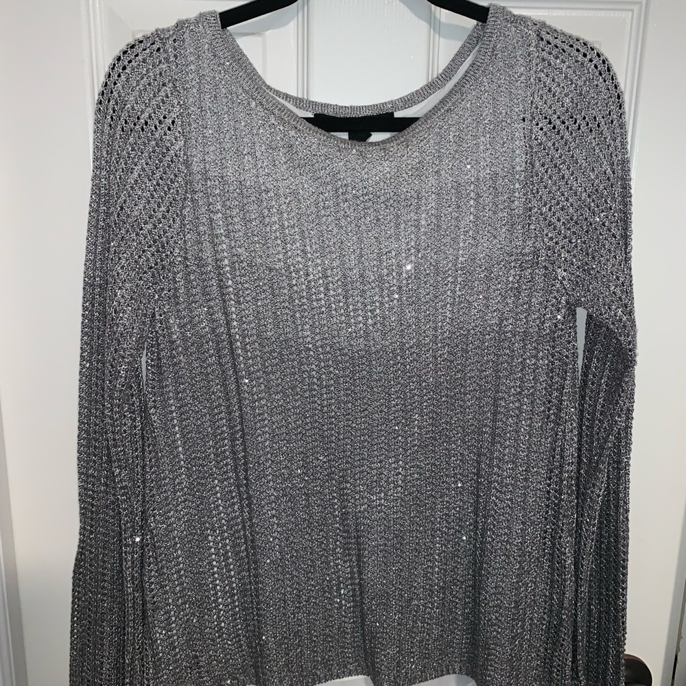 White House Black Market gray ombré sweater